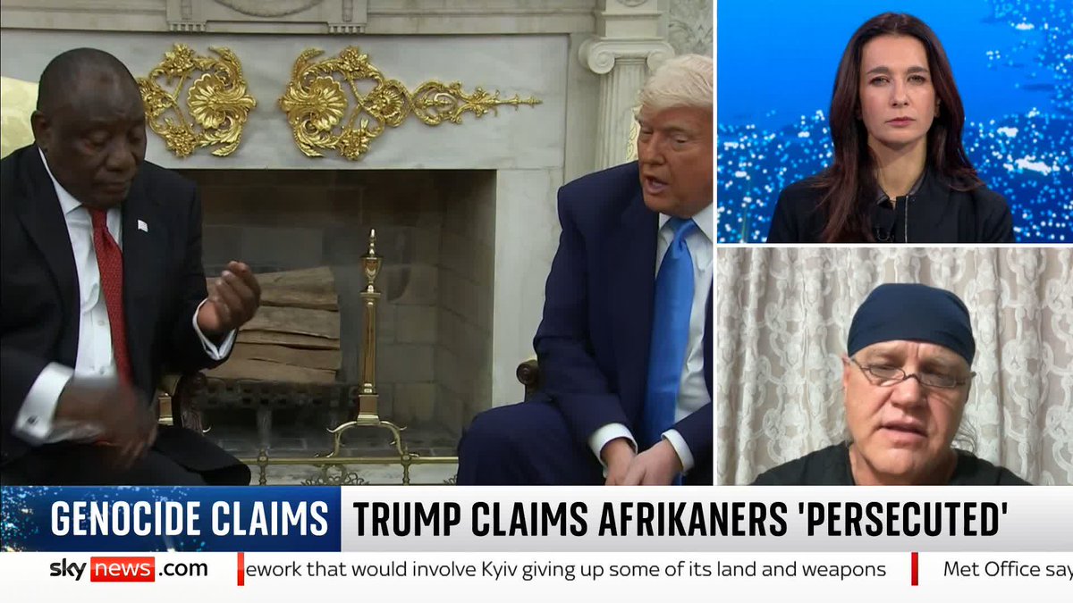 "What he said is simply not true, it's devoid of any facts." Prof Piet Croucamp explains to Yalda Hakim why he signed an open letter dismissing Donald Trump's claims of a white genocide in South Africa. Latest 🔗 📺 Sky 501, Virgin 602 and YouTube