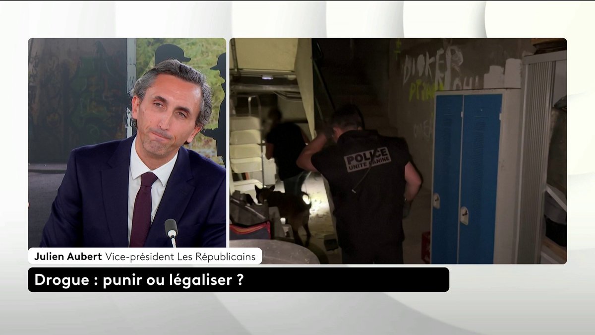 🔴 🗣️ "Un verre d'alcool ne va pas forcément provoquer immédiatement une altération de la perception", estime le vice-président LR Julien Aubert, qui est en faveur d'une répression plus ferme envers les consommateurs de drogues. Loïc de La Mornais #SurLeTerrain #Canal16