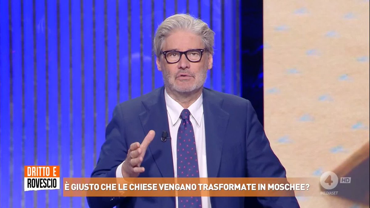 "È uno scandalo che la Chiesa venda le chiese alla comunità islamica! Dove vogliamo arrivare? Chiaritelo!" Paolo Del Debbio a #drittoerovescio