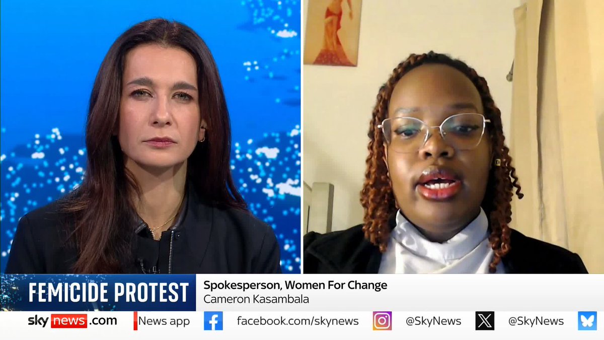 Women in South Africa are to hold a national shutdown to protest against femicide and gender-based violence. Cameron Kasambala of Women For Change tells Yalda Hakim that the issue is a "global crisis". Latest 🔗 📺 Sky 501, Virgin 602 and YouTube