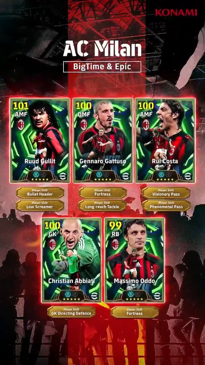 Epic : AC Milan Trailer 🔴⚫️📽️ 🇳🇱 Ruud Gullit 🇵🇹 Rui Costa 🇮🇹 Christian Abbiati 🇮🇹 Massimo Oddo 🇮🇹 Gennaro Gattuso #eFootball2026 | #eFootballHUB