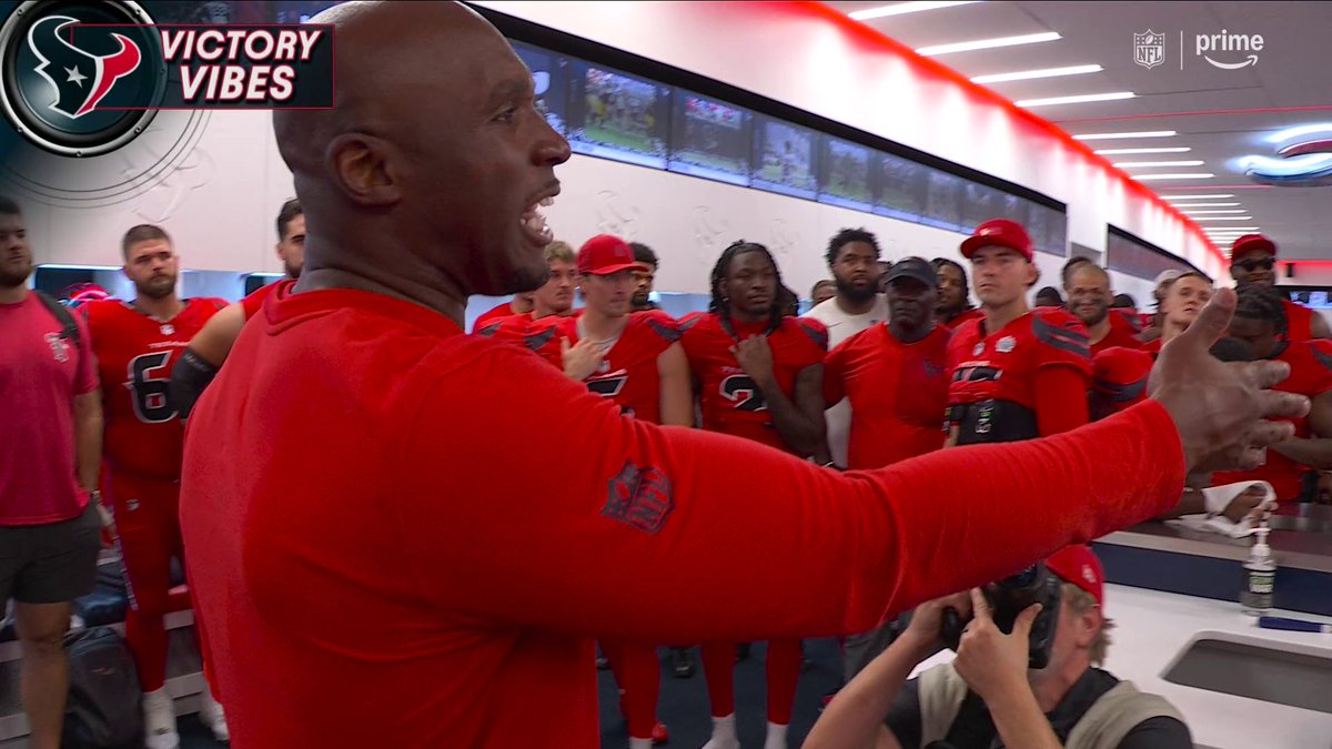 Victory vibes are very high in the Houston Texans locker room! #TNFonPrime
