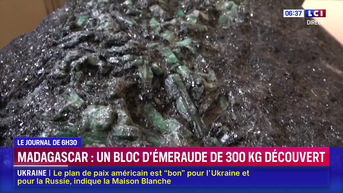 Madagascar: un bloc d'émeraude de 300 kilos trouvé au Palais présidentiel