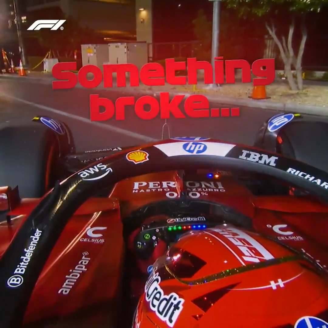 Charles Leclerc pulls off the track with a suspected gearbox problem in the closing stages of FP2! 😳