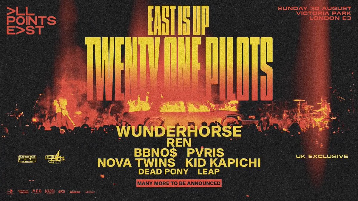 London is welcoming us back - see you at All Points East August 30th sign up for early access to tickets now