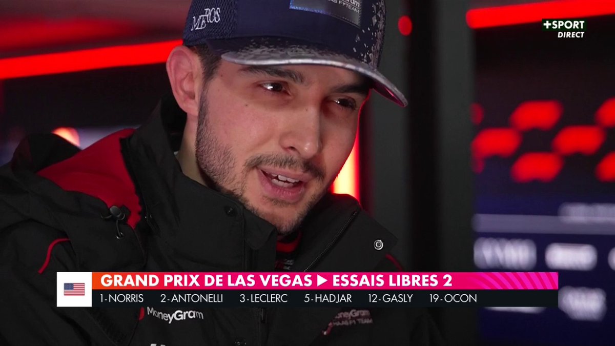 "On peut être propulsé avec 1 ou 2 dixièmes" ⏱️ Esteban Ocon croit à une bonne qualification avec sa Haas, lui qui était proche du Top 10 lors des FP1 🤏🏼 #LasVegasGP #F1