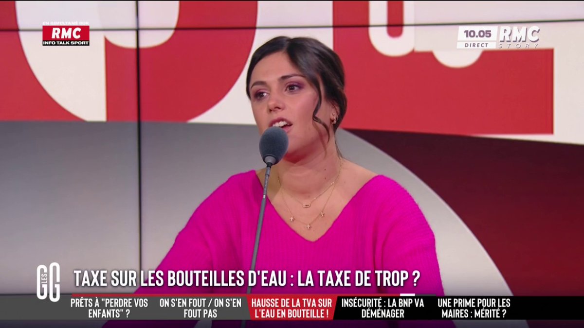 💧 Les députés votent l’augmentation de la TVA sur l’eau en bouteille 🗣️ Le coup de gueule de Laura Warton-Martinez : "Après ils vont pleurer parce que le RN monte en flèche. Taxer l'eau à 20 % ? Mais ça va s'arrêter quand ? C'est du racket !" #GGRMC