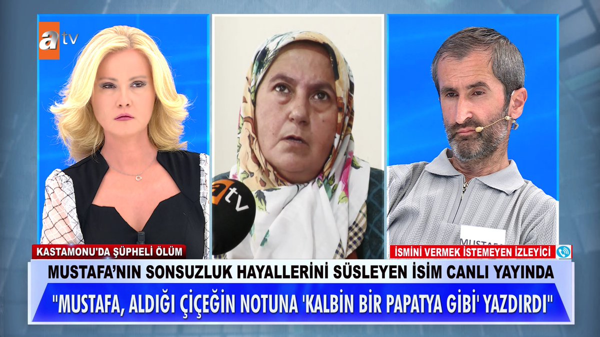 Şüpheli ölümlerin tarafları canlı yayında... ''Mustafa, aldığı çiçeğin notuna 'kalbin bir papatya gibi' yazdırdı'' #MügeAnlıİleTatlıSert #MügeAnlı Müge Anlı ile Tatlı Sert