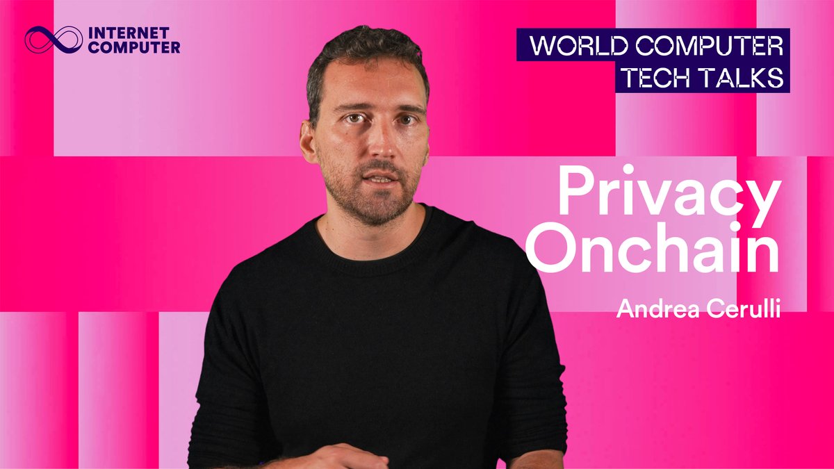 Most blockchains are public by design. But what if smart contracts could protect your data too? Andrea Cerulli from DFINITY Foundation explains vetKeys - verifiably encrypted threshold keys that enable: - Onchain privacy - Secure key generation - Private dApps (chats, auctions, records)