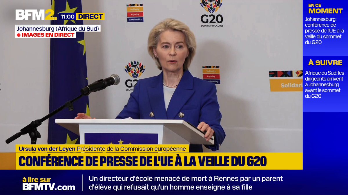 Guerre en Ukraine: "L'objectif de Vladimir Poutine était de prendre le pays en trois jours ou trois semaines, mais il a échoué de manière dramatique", déclare la présidente de la Commission européenne Ursula von der Leyen #BFM2