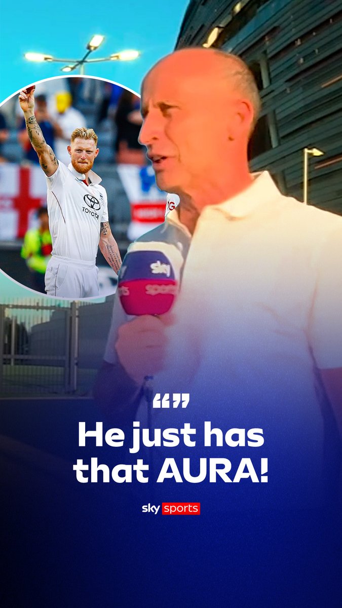 "He just has that aura, as Botham did" ✨ Nasser Hussain on Ben Stokes' brilliant 5-23 on the opening day of the Ashes 🏴󠁧󠁢󠁥󠁮󠁧󠁿