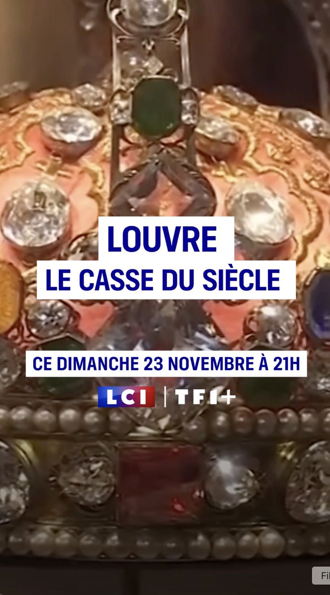 ⏰À 21h ce dimanche 23 novembre sur LCI 👑En seulement 7 minutes les joyaux de la couronnes française ont disparu Comment ce cambriolage a-t-il pu se produire ? ▶️ "Louvre, le casse du siècle" un Grand Reportage LCI #inédit réalisé par Elisa Cléac'h &amp; Thomas Leroy cc Grégory Philipps