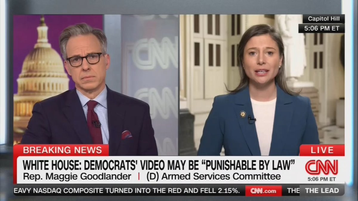 Rep. Goodlander: It is the obligation of every service member to obey lawful orders and lawful orders only. That's our simple and clear message. There are legitimate concerns that Trump is going to issue, and has issued, unlawful orders to American troops who are operating on American soil. That's not who we are as a country, and these kinds of threats of violence are not who we are as a country.