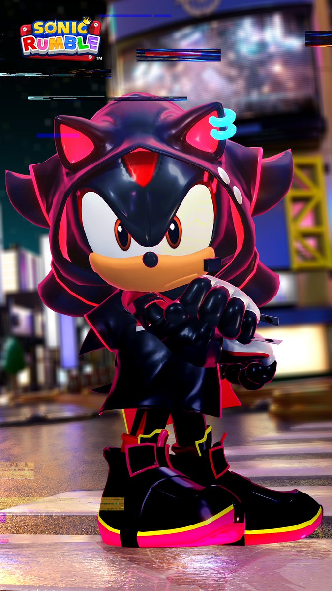 The Ultimate Lifeform glows in Neon ⚡ Unleash your power with Neon Suit Shadow – available now in the Red Star Ring Shop during the #SonicMovie3XSonicRumble Crossover Event. Your Tokyo Mission awaits: