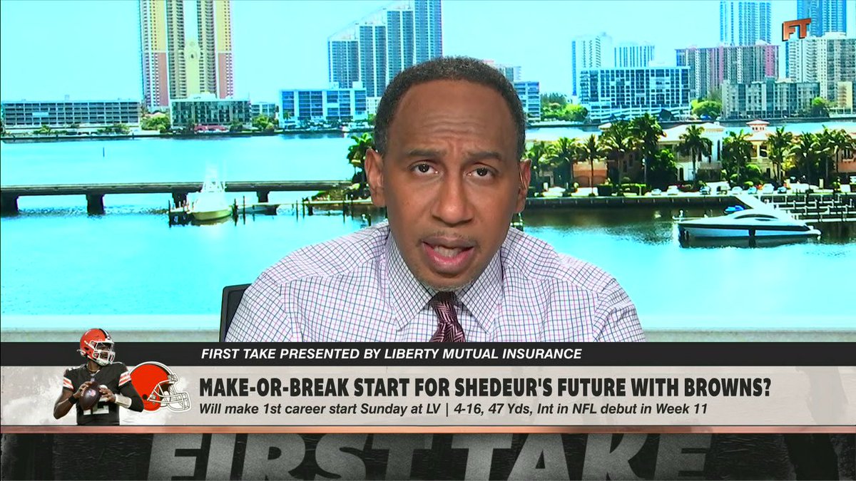 .Stephen A Smith believes this is a make-or-break start for Shedeur Sanders this weekend. "As far as his future in Cleveland, it's this Sunday. He cannot look like trash."