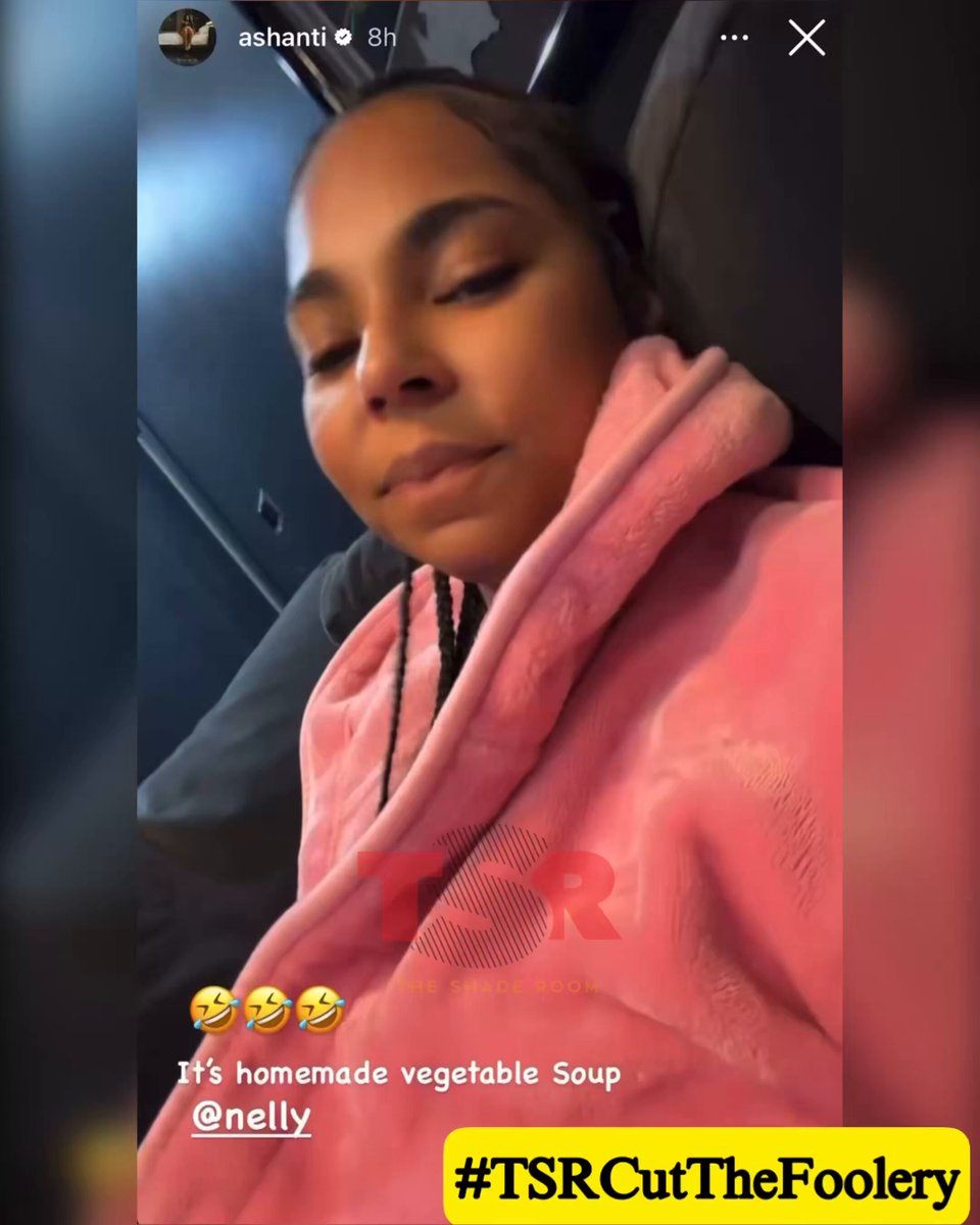 Ashanti had her husband over there sweating after he tried her homemade vegetable soup. 😂 ✍🏾: #TSRStaffJW