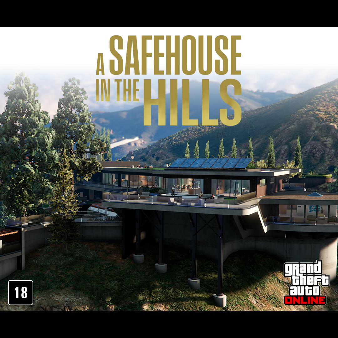 Você já construiu um império. Agora deixe a Prix Luxury Real Estate erigir o seu palácio. Conquiste a residência extravagante dos seus sonhos em GTA Online: A Safehouse in the Hills, que chega em dezembro.