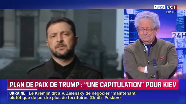 ▶️️️#International - Plan de paix de Trump : “une capitulation” pour Kiev “Selon ce plan, on traite de la même manière l’agresseur et l’agressé. Il n’y a aucune distinction faite quant à l’origine de cette guerre. ” Dominique Moïsi #24hPujadas #LCI #Ukraine #Russie ⤵️