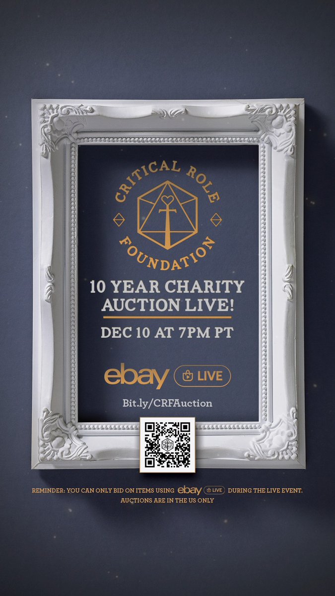 A COOL CRITICAL ROLE CABINET FOR A CAUSE ✒️🪩🖊️ You heard Chris & Jeremy, this enchanted pinball machine signed by the cast of #CriticalRole and the Fell Prosecutors themselves could be yours! Bid for it, along with exclusive items from the past 10 years of adventure on eBay Live. Help us raise funds to leave the world a better place during our 10th Anniversary Charity Auction, benefiting the Critical Role Foundation, this Wednesday, December 10th! LEARN MORE ⬇️