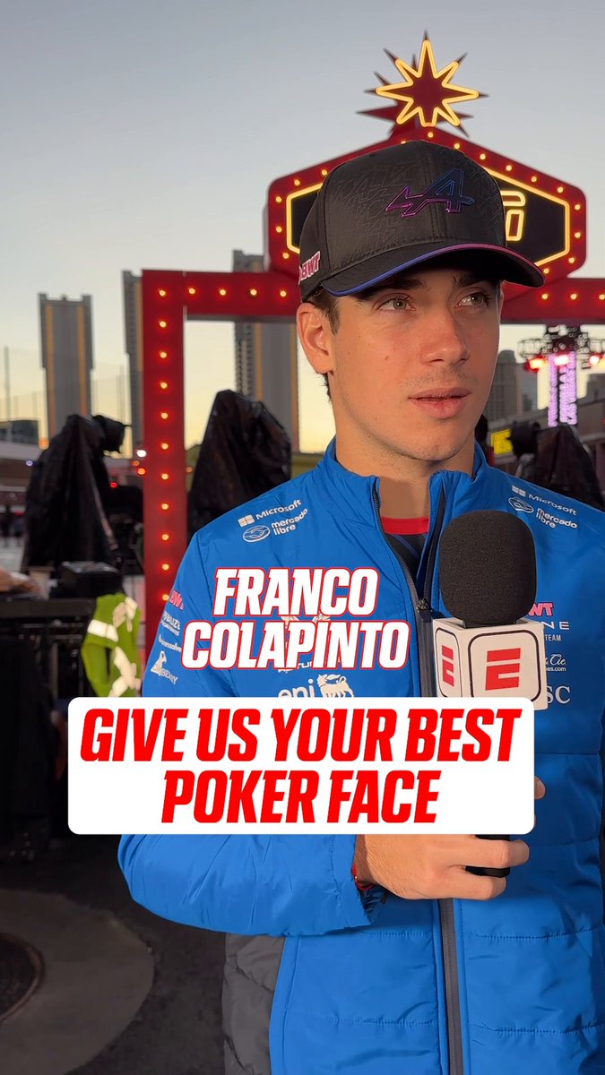 We had to ask F1 drivers for their poker face while in Vegas 😎