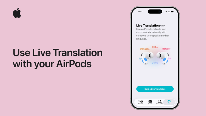 🖼️ A museum tour 🛍️ Asking for prices 🗺️ Getting directions Here’s how to use the Translate app for real-time translation with supported AirPods. To learn more, check out our video on YouTube: