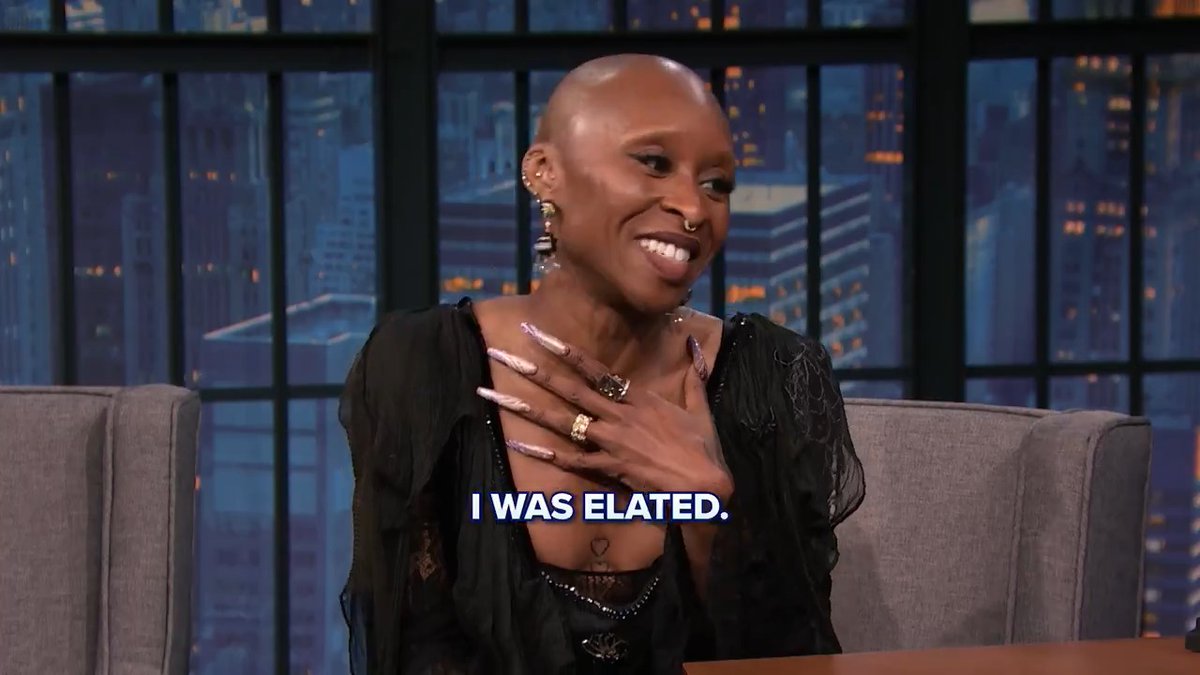 Cynthia Erivo reacts to someone dressing up as her nail for Halloween 💅