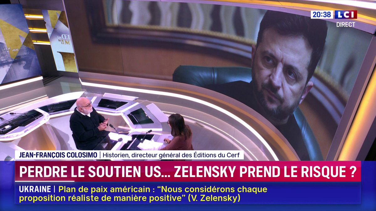 Plan de paix américain : 28 mesures pro-russes ? 🗣️ "Ce pseudo-plan de paix est en réalité un pacte de capitulation imposé à l'Ukraine. Il répond à toutes les exigences de Poutine. C'est la pire chose qui puisse arriver à l'Ukraine", affirme l'historien Jean-François Colosimo