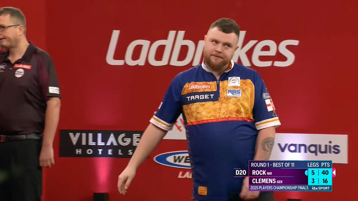 ROCK ROLLS ON! Josh Rock didn't play his best darts, but is safely through to Round Two with a 6-3 win over Gabriel Clemens. Next up: Gerwyn Price v Max Hopp 📺 #PCFinals | R1