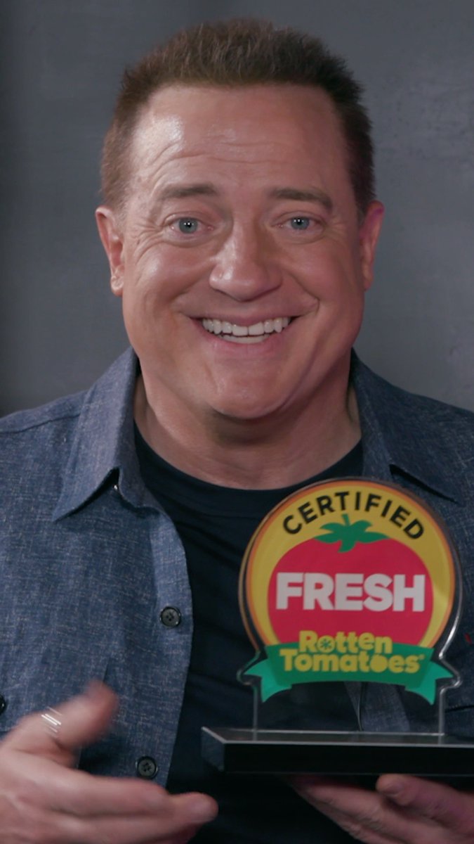 Brendan Fraser celebrates #RentalFamily going Certified Fresh! 🍅