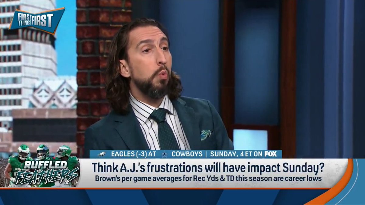 “I am starting to become more and more convinced that while A.J. Brown is maybe, at times, a clumsy messenger, that he has more support in that locker room than the media seems to believe.” nick wright thinks Jalen Hurts could be approaching Russell Wilson territory:
