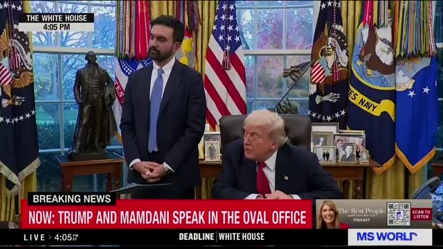 Trump defends Mayor-elect Mamdani from Fox reporter's probes on public safety: "He just retained a great police commissioner, right? He retained somebody that is a good friend of some of the people in my family. They say she's really good, really competent, and he retained her"