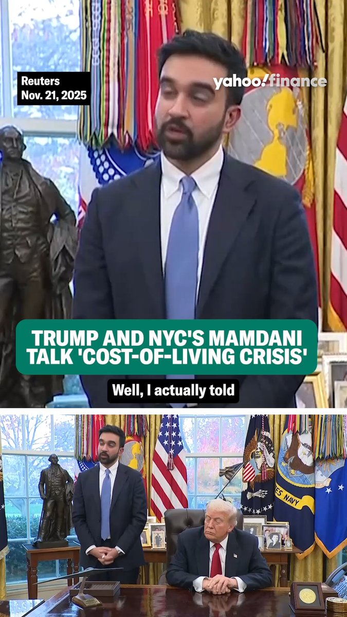 President Trump and NYC Mayor-elect Zohran Mamdani talk about the "cost-of-living" crisis: