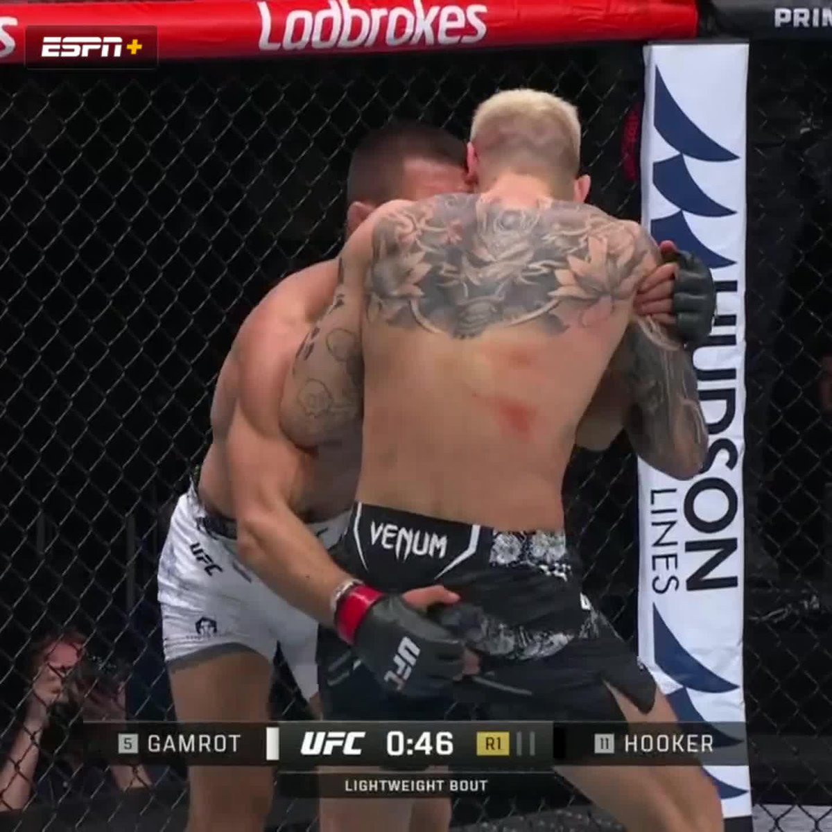 Yall know the dude getting his ass beat in this clip destroyed “Arman” right? #UFCQatar