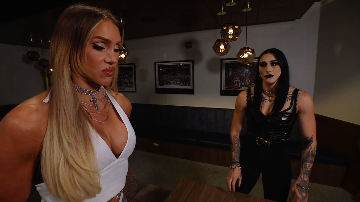 Tensions are high between Charlotte Flair and RheaRipley_WWE... 👀
