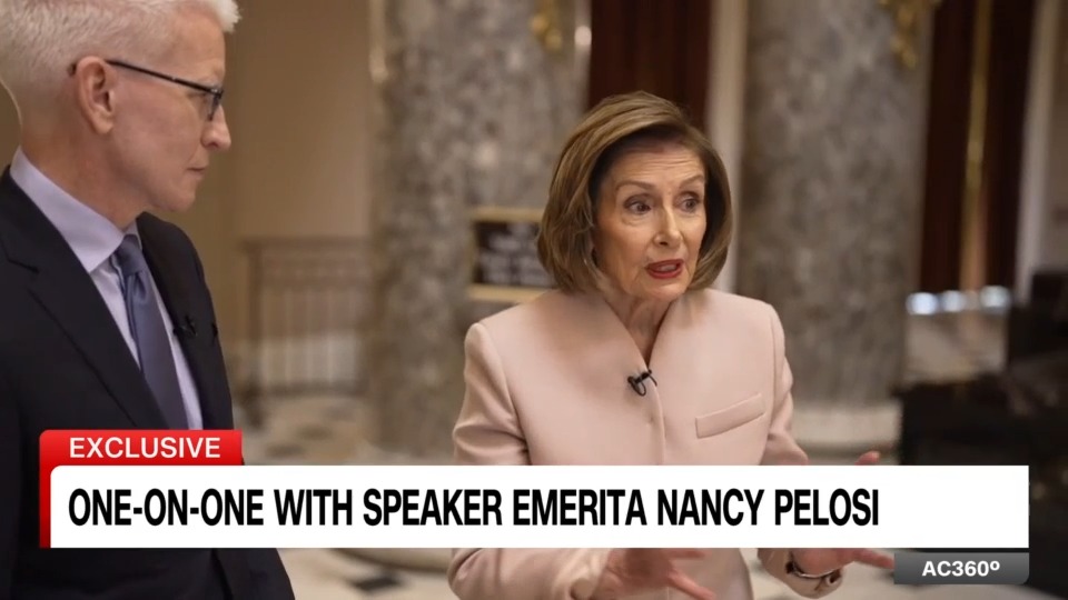 "You have to be optimistic about America," says Speaker Emerita Nancy Pelosi. She gives Anderson a tour of National Statuary Hall in the Capitol as part of her first exclusive interview since announcing her retirement.