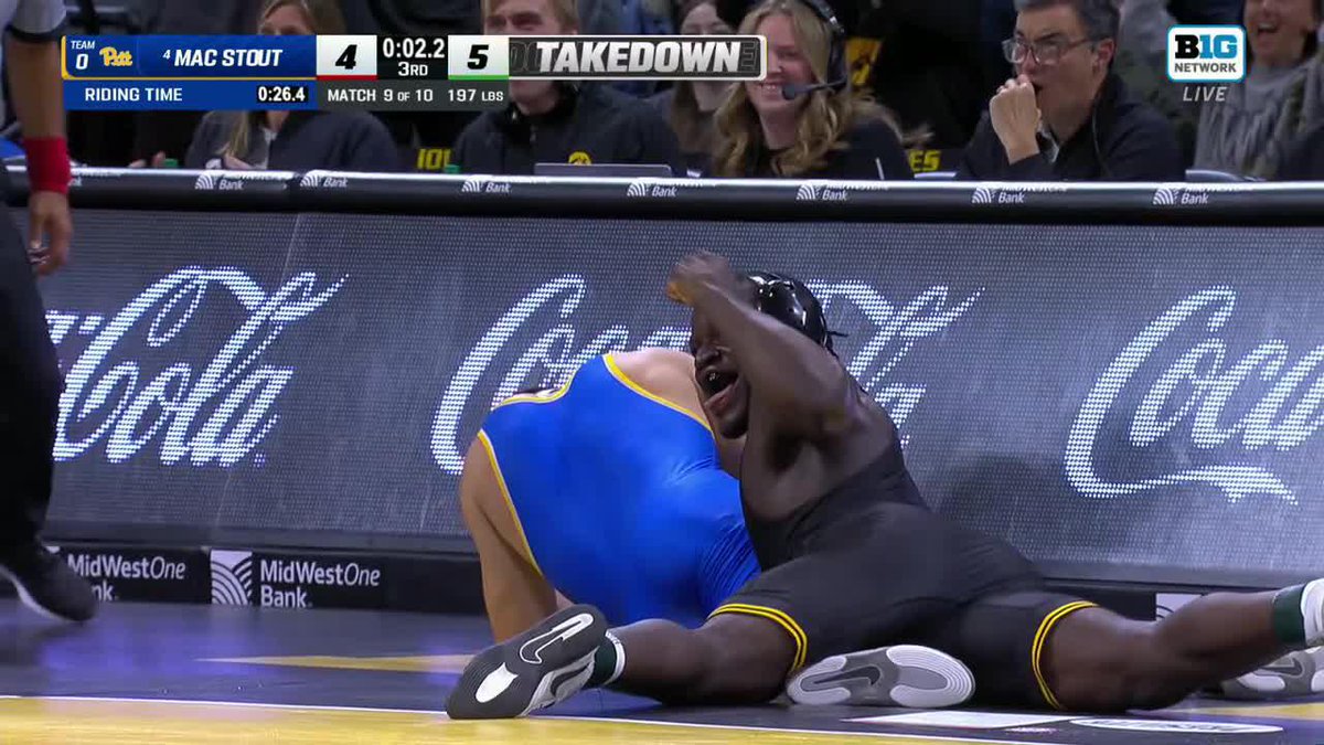 What a move by Massoma Endene 🤯 Iowa Hawkeye Wrestling 📺: Big Ten Network