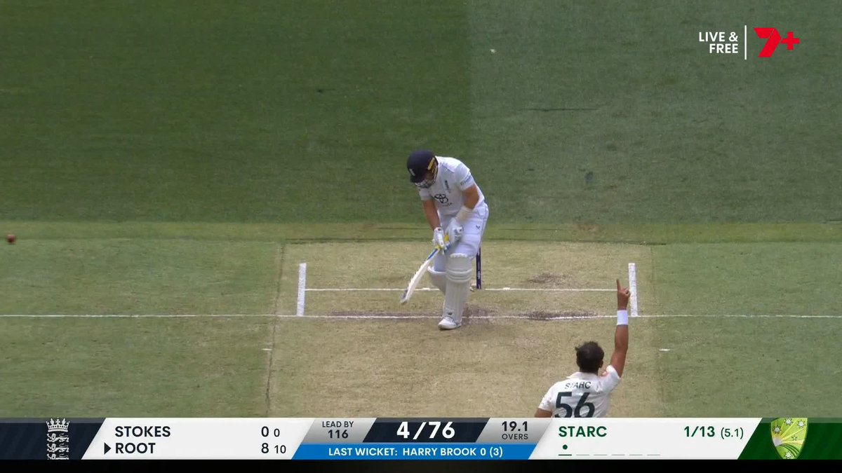 BOWLED! Root chops on and suddenly England are FIVE down! #Ashes