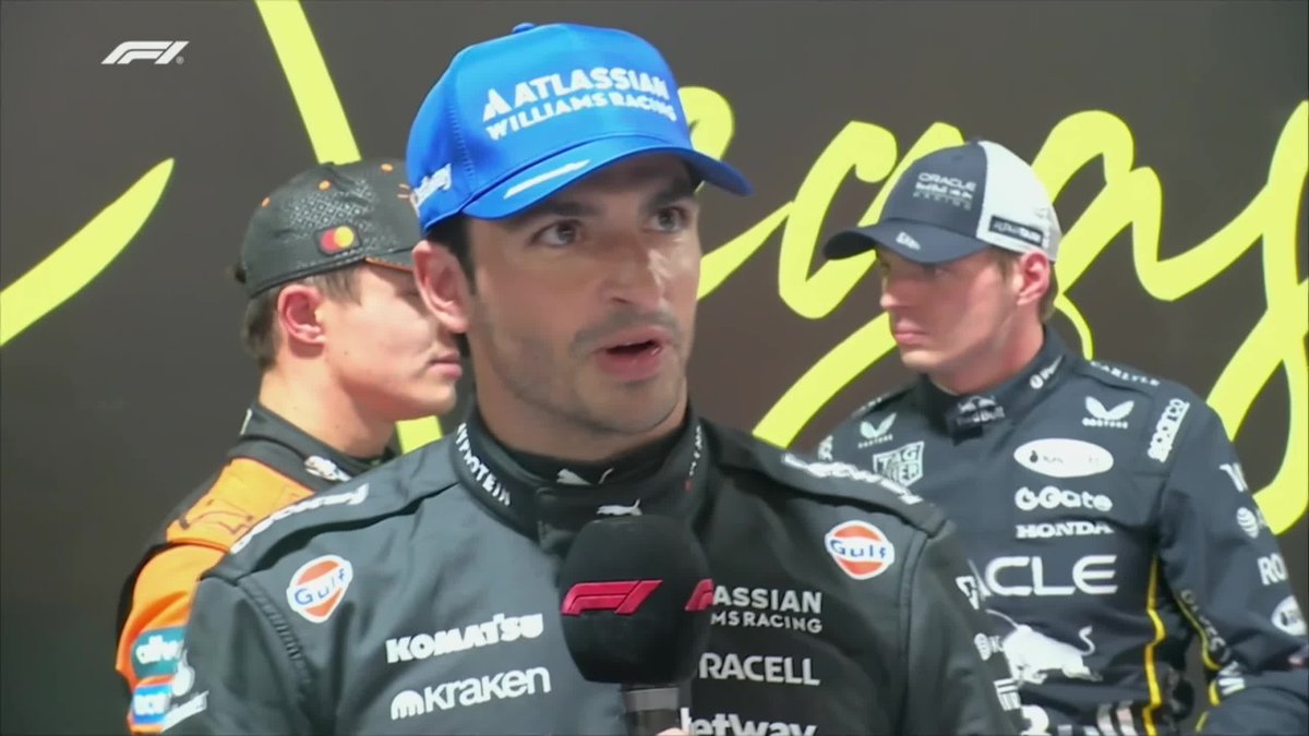 The Vegas crowd with a big cheer for Carlos Sainz after his P3 finish in Vegas qualifying 🤩