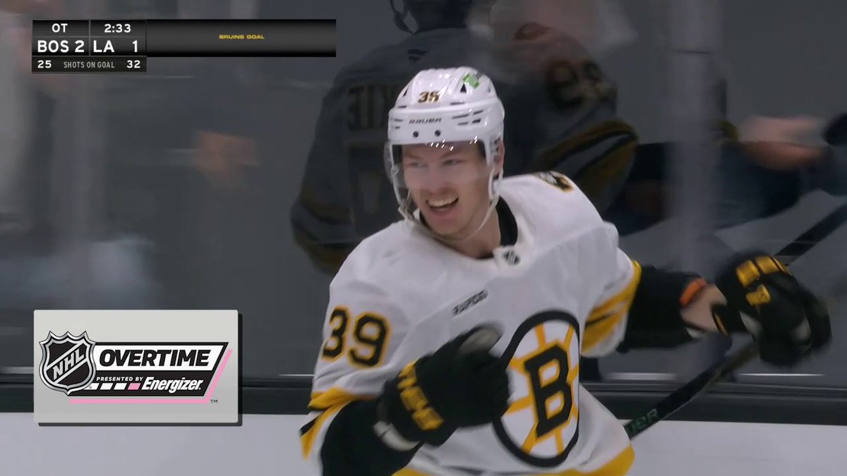 MORGAN GEEKIE DOES IT AGAIN!! 😱 His 16th of the season wins it for the Boston Bruins in Energizer overtime!