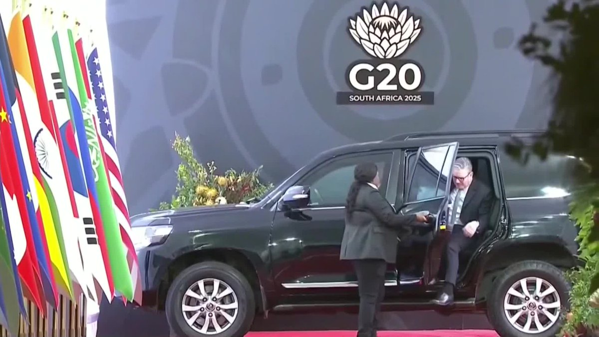 UK Prime Minister Keir Starmer arrives at the G-20 summit in South Africa Follow live updates: