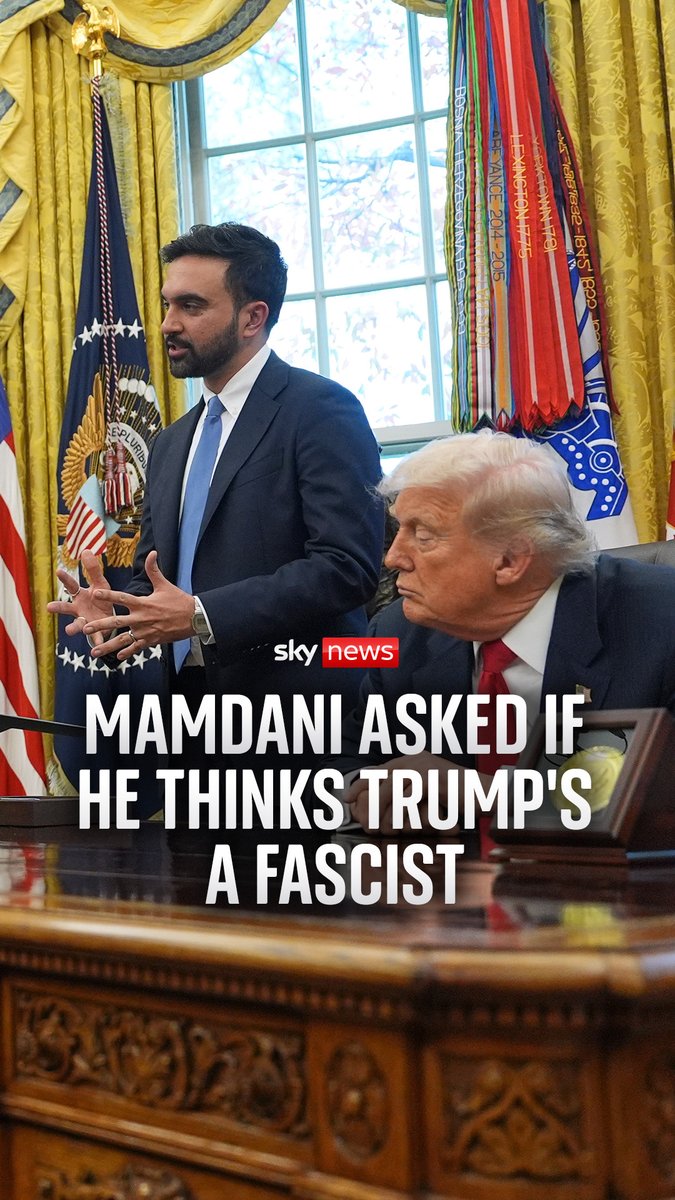 The New York City mayor-elect was asked if he thinks Trump is a "fascist" when the pair met in the Oval Office. "That's ok, you can just say yes," the US president told Mamdani.