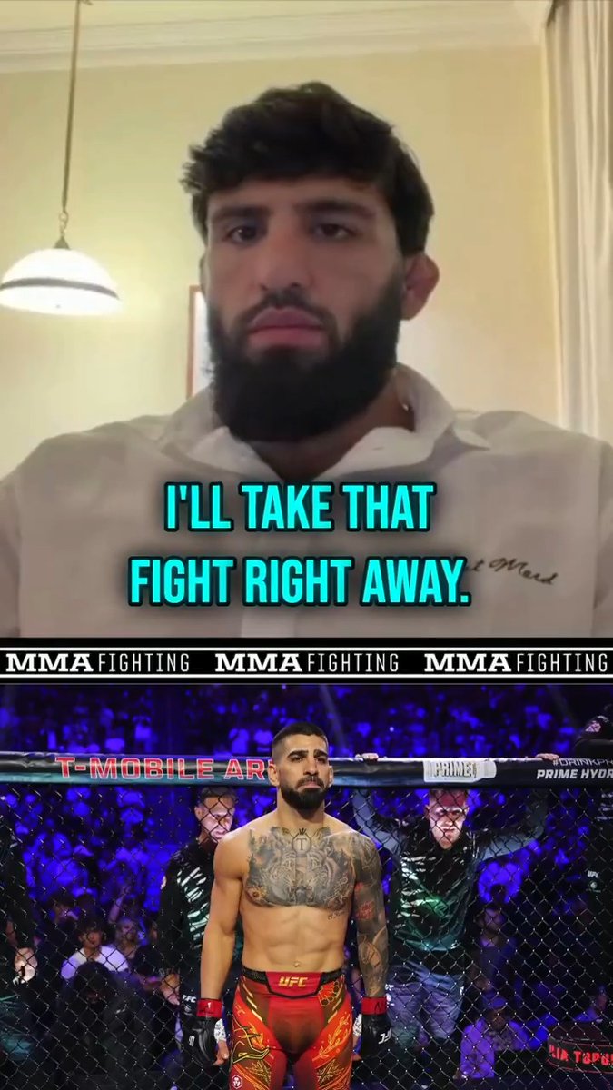 Arman Tsarukyan is absolutely willing to make a quick turnaround against Ilia Topuria after #UFCQatar: "If I perform very well [against Hooker] and the UFC said, 'Can you fight in January?' I’ll take that fight right away." (🎥: @mikeHeck_JR)