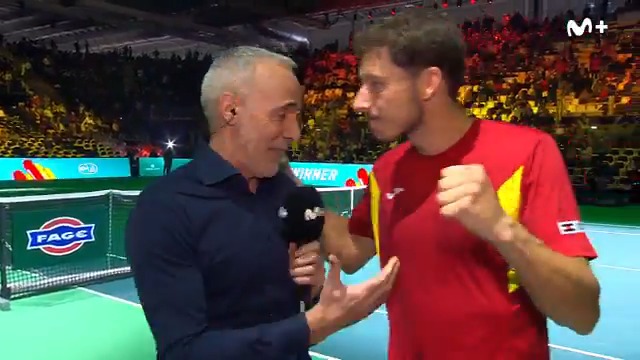 "Era muy importante sumar este punto antes de jugar contra Zverev". 🎙️ Pablo Carreño, con Alex Corretja. #CopaDavis #LaPistaDelTenis