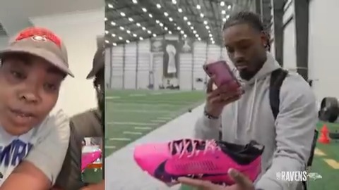 .Malaki Starks is representing a cause close to him and his nephew for My Cause, My Cleats... He got a chance to FaceTime his family to show them the cleats 💜
