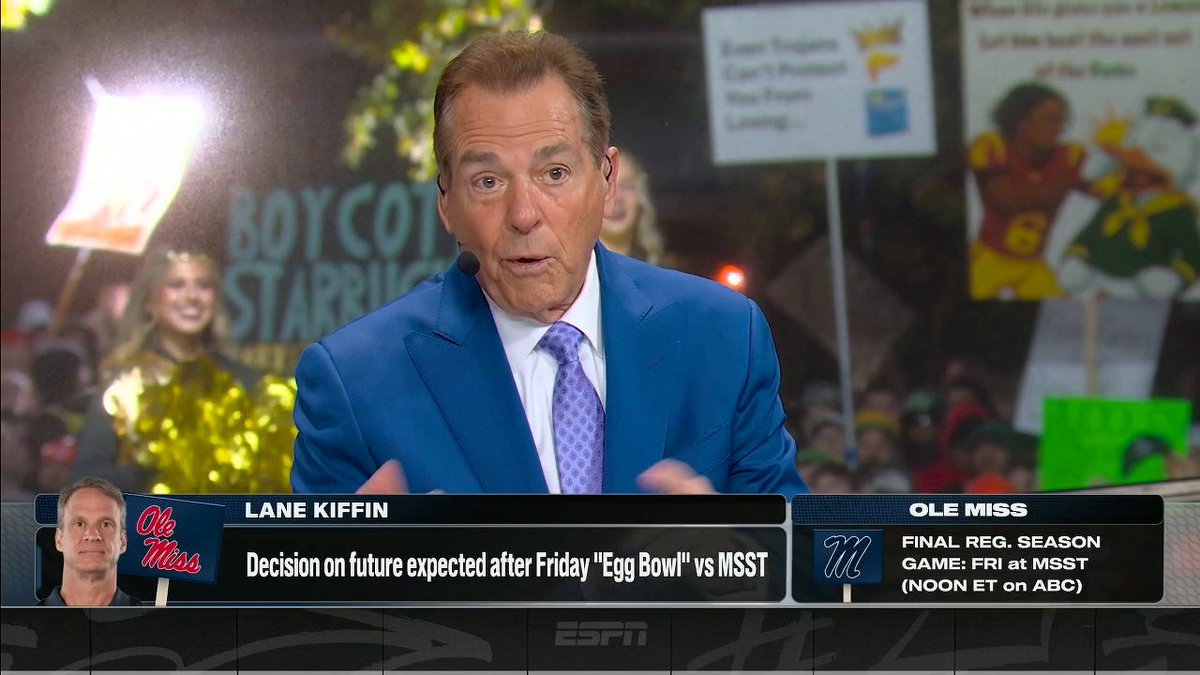 "This is not a Lane Kiffin conundrum. This is a college football conundrum that we need some leadership to step up and change the rules on how this gets done." Nick Saban weighs in on Lane Kiffin potentially leaving Ole Miss ✍️