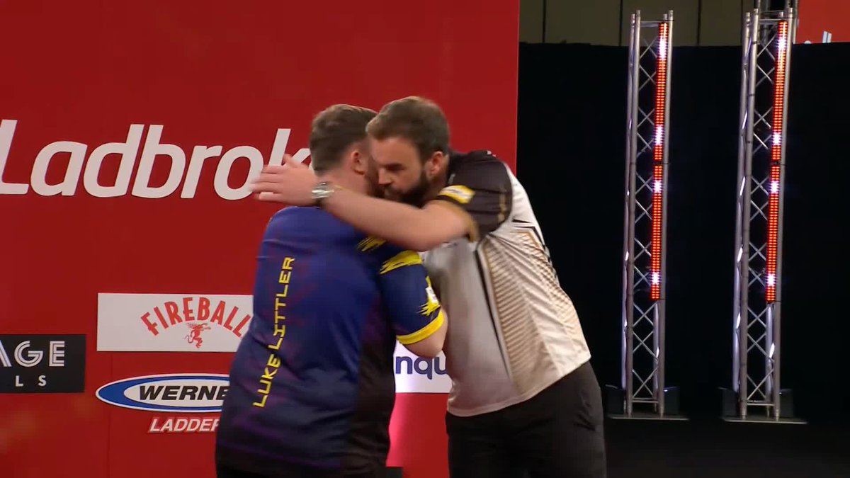 OBSCENE FROM LITTLER! What a match 👏 Luke Littler has averaged a whopping 107 against Ross Smith - who averaged 102 himself - to win 6-3 and advance to Round Three! Up next: Gian Van Veen v Krzysztof Ratajski 📺 #PCFinals | R2