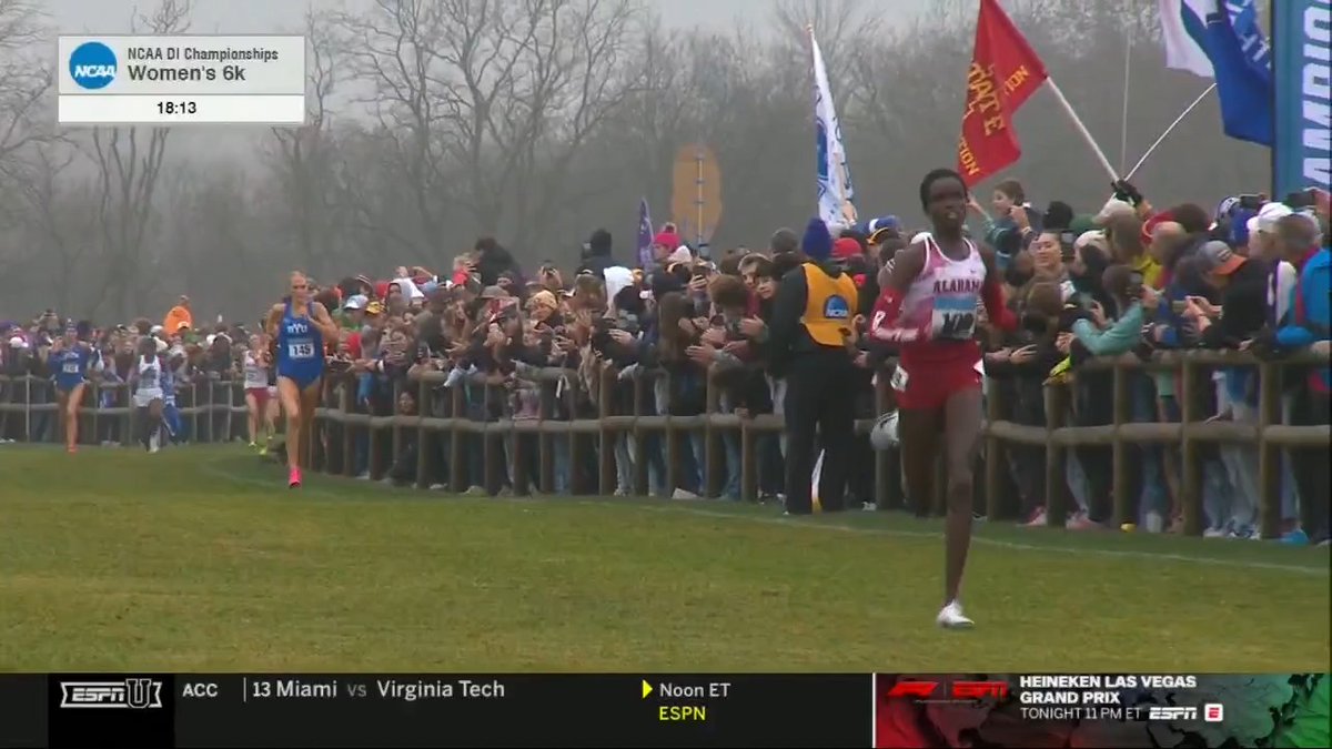 BACK-TO-BACK INDIVIDUAL WOMEN'S NATIONAL CHAMPION. 🏆 Doris Lemngole of Alabama ⏰ 18:25.4 #NCAAXC x 🎥 ESPNU