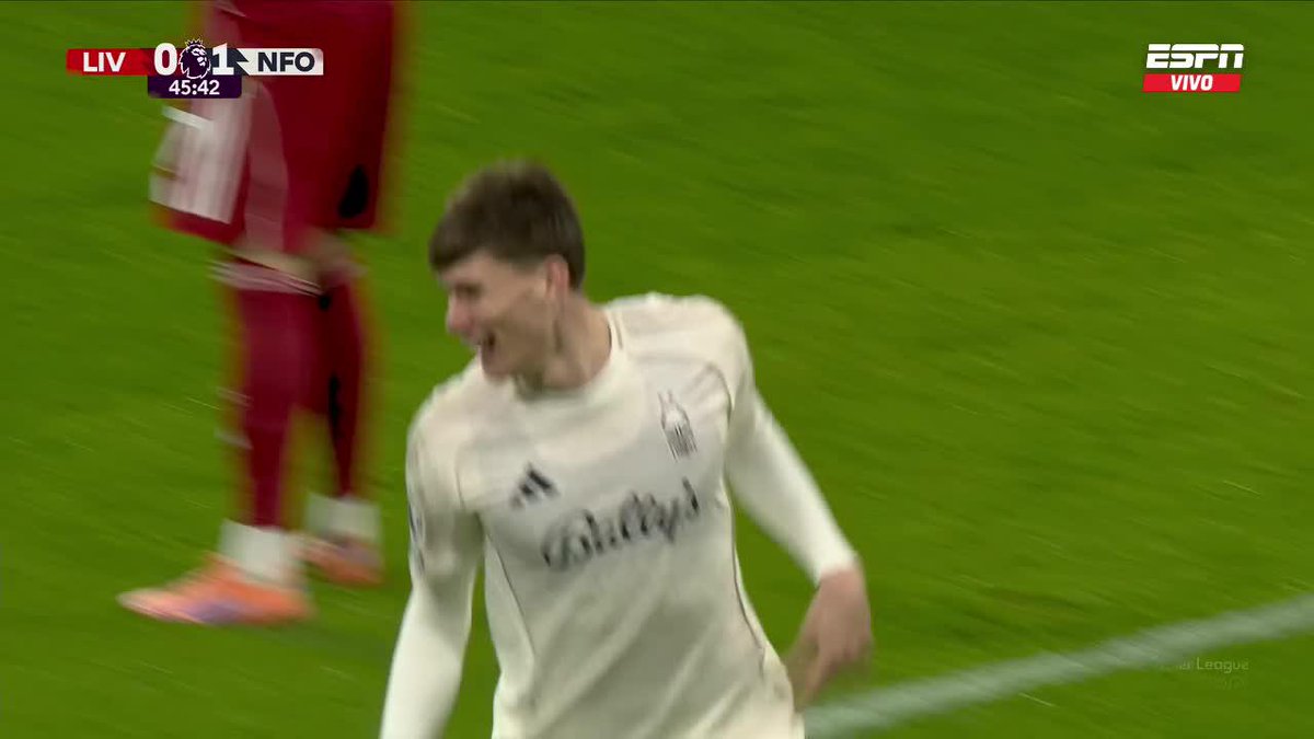 🤯🏴󠁧󠁢󠁥󠁮󠁧󠁿 NOTTINGHAM FOREST LE GANA 2-0 A LIVERPOOL EN ANFIELD. Los de Slot no levantan cabeza y bajan al ¡PUESTO 10! en la Premier League. ‼️