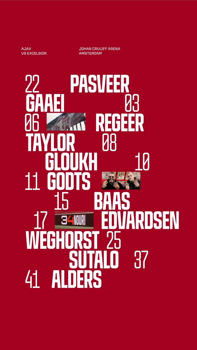 Today’s XI vs. Excelsior! ❌❌❌