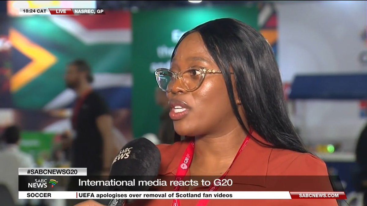 WATCH | International journalists have praised the G20 Leaders’ Summit underway in Nasrec, Johannesburg, as a success. SABC News reporter Natasha Phiri has the latest updates. #SABCNEWSG20